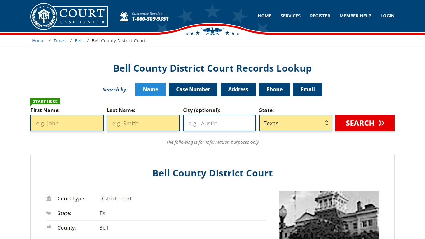 Bell County District Court Records Lookup - CourtCaseFinder.com