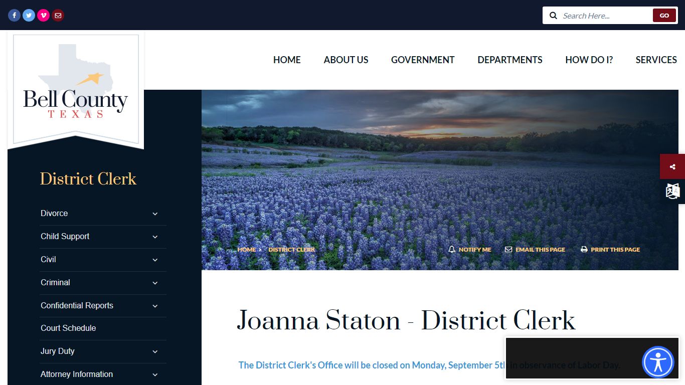 Joanna Staton - District Clerk - Bell County, Texas